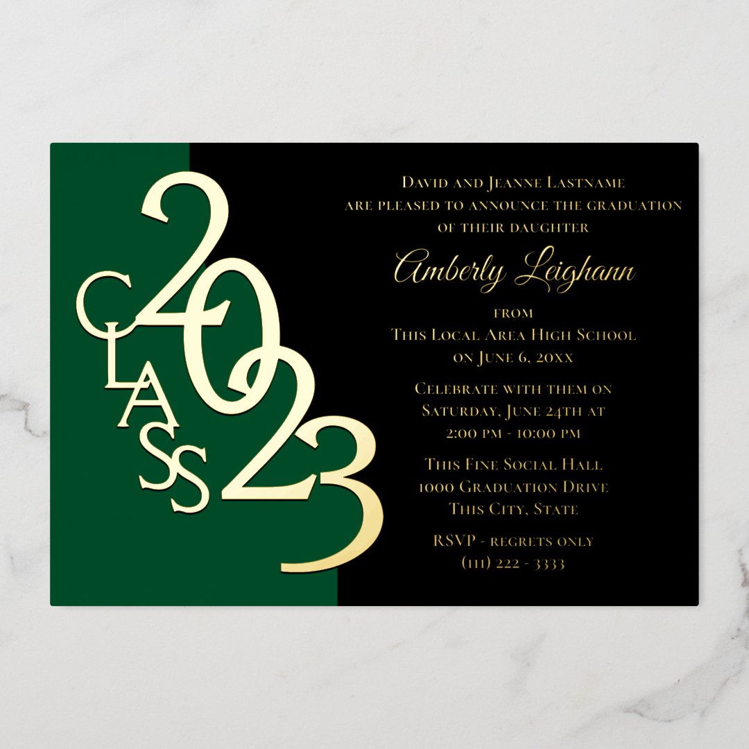 Class 2023 Graduation Foil Invitation Zazzle   Class 2023 Graduation Foil Invitation R6cd54f743fc244bf8505253eab1e203a Cdg54 1080 