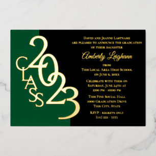 Class 2023 Graduation Foil Invitation