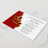 Class 2023 Graduation Red and Gold Foil Foil Invitation (Rotated)