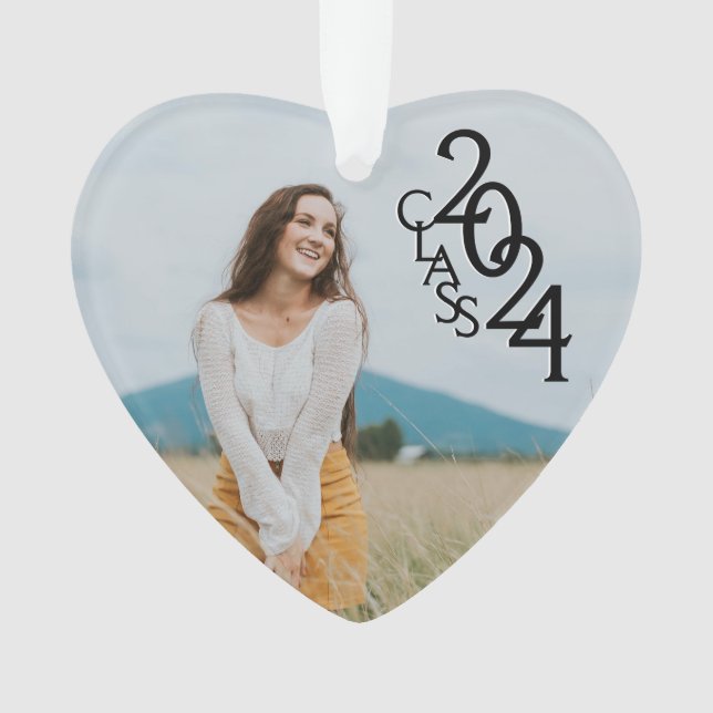 Class 2024 Graduation Photo  Ornament (Front)