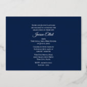 Class 2024 Photo Graduation Navy and Gold Foil Invitation (Back)