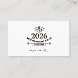Class 2026 Gold Foil Note Card / Tarjeta Graduado