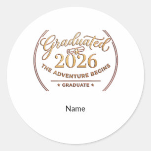 Class 2026 Gold Foil Sticker / Graduation Sticker