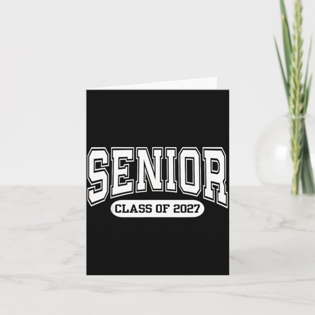 Class 2027 Graduation Senior Back Design Card (Front)