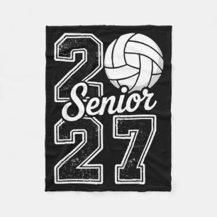 Class 2027 Volleyball Senior 2027 Design Fleece Blanket