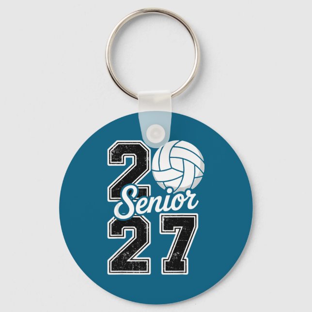 Class 2027 Volleyball Senior 2027 Keychain (Front)