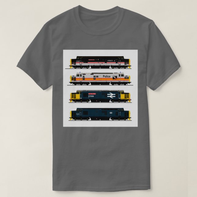 CLASS 37 LOCOMOTIVES T-Shirt (Design Front)