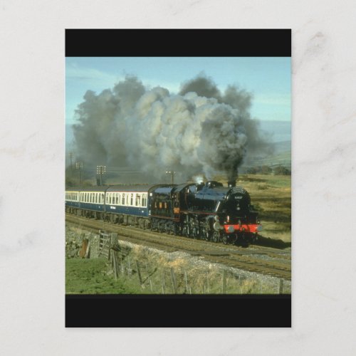 Class 5 No 5407 crosses the other_Steam Trains Postcard