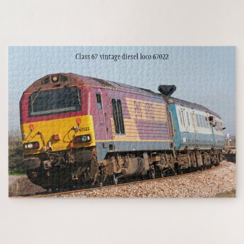 Class 67 vintage diesel loco 67022 personalise jigsaw puzzle