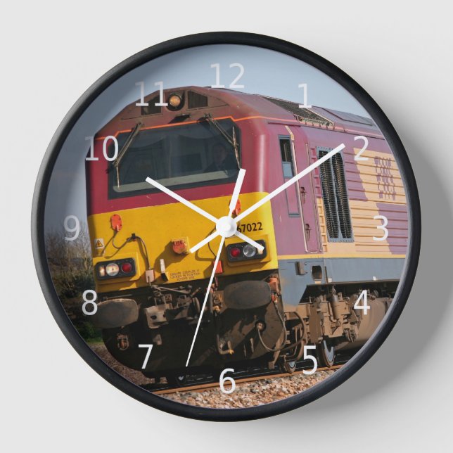 Class 67 vintage diesel railway engine, numbers clock (Front)