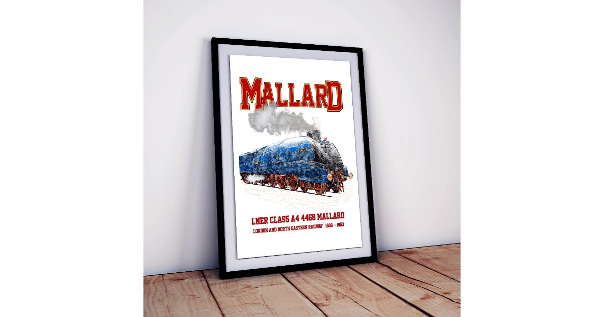 Class A4 Mallard - World Fastest Steam Locomotive Poster | Zazzle