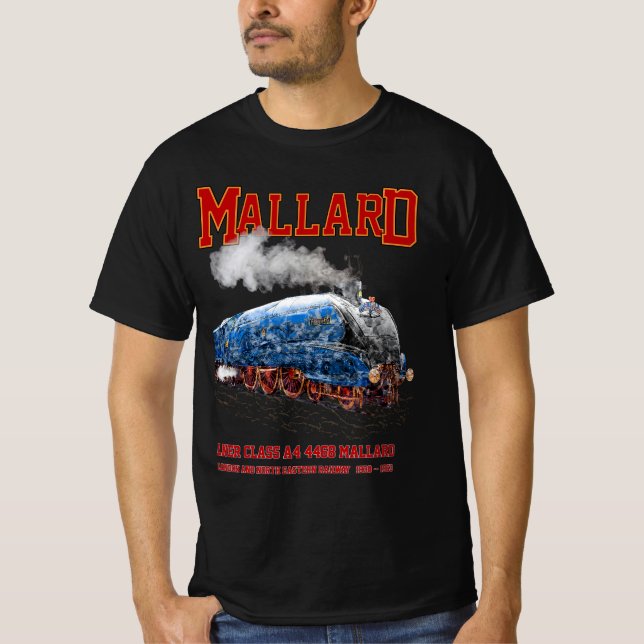 Class A4 Mallard - World Fastest Steam Locomotive T-Shirt (Front)