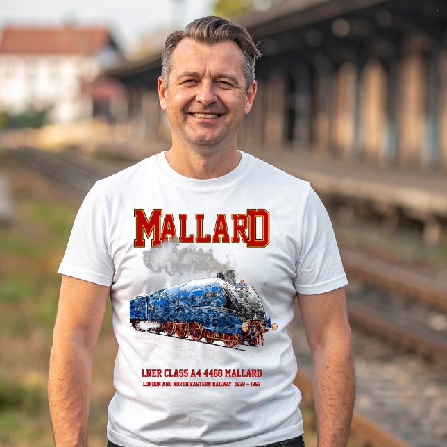 Class A4 Mallard - World Fastest Steam Locomotive T-Shirt (Class A4 Mallard - World Fastest Steam Locomotive. Mens Basic T-Shirt)