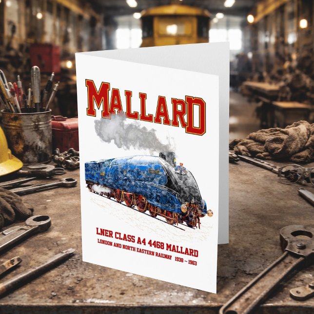 Class A4 Mallard - World Fastest Steam Locomotive Thank You Card (Class A4 Mallard - World Fastest Steam Locomotive. Thank You Card)