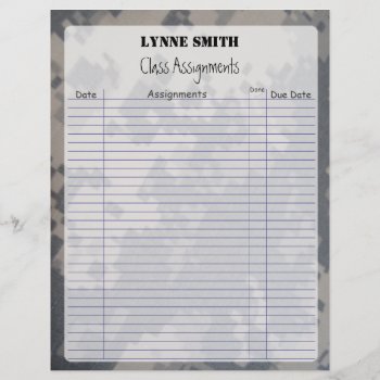 Class Assignments Camoflauge Acu by Lynnes_creations at Zazzle