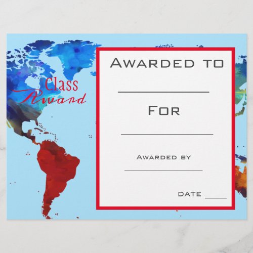 Class award Geography student