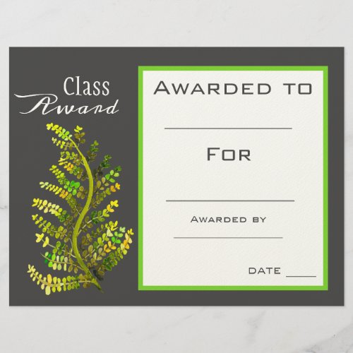 Class award science plant biology student