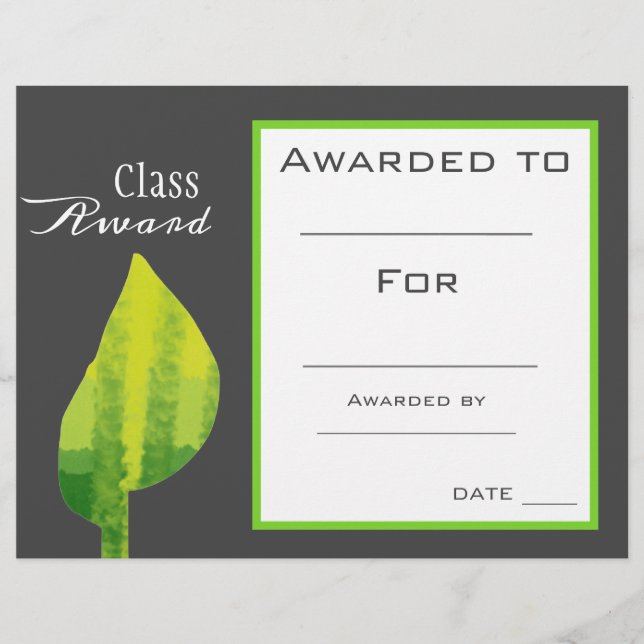 Class award science plant subject student (Front)