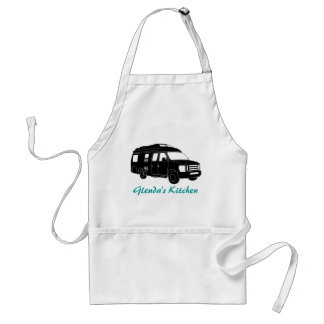 Class B Motorhome / Camper Van Silhouette Graphic Adult Apron