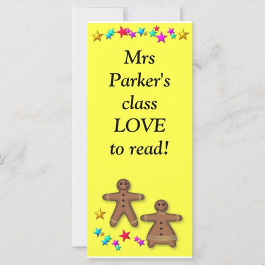 Class bookmark - Love reading (Front)