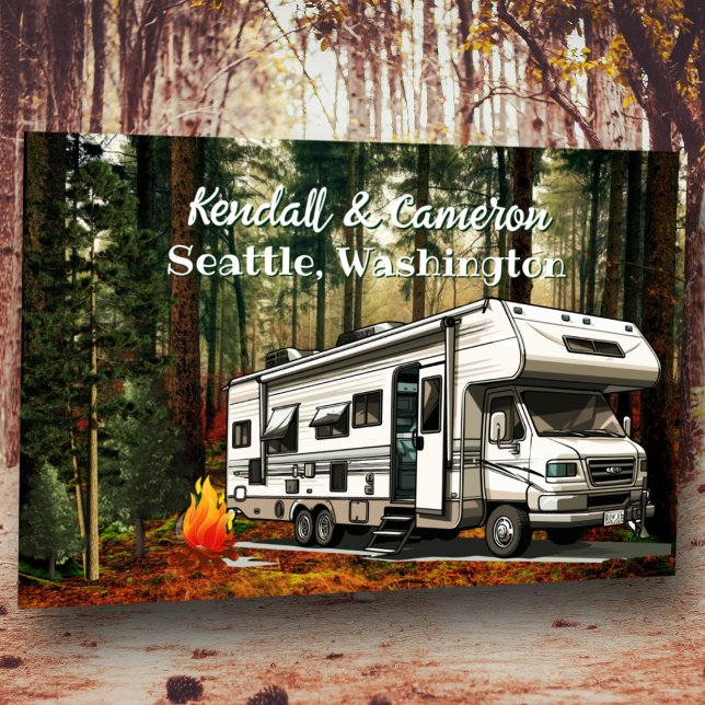 Class C Camper Campsite Personalized Sign (Creator Uploaded)