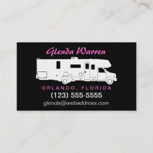 Class C Motorhome Silhouette Calling Card