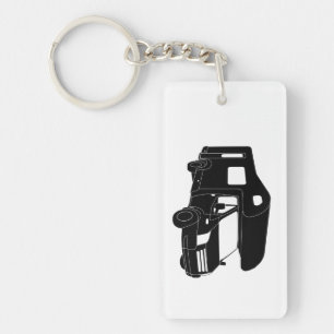 Class C Motorhome Silhouette on Keychain