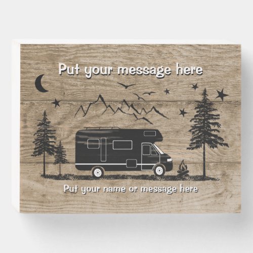 Class C RV Rustic Personalized design Wooden Box Sign