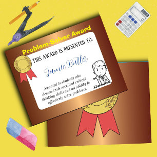 Class certificate awards school assembly