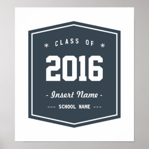 Class - Charcoal Vintage Poster