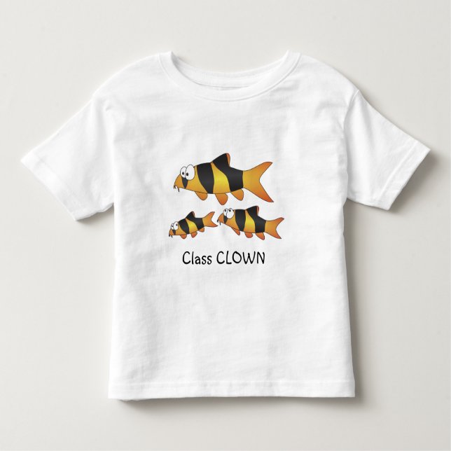 Class clown - Cool fish (Clown loach family) Toddler T-shirt (Front)