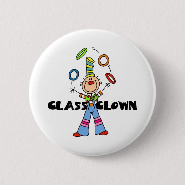 Class Clown Pinback Button (Front)