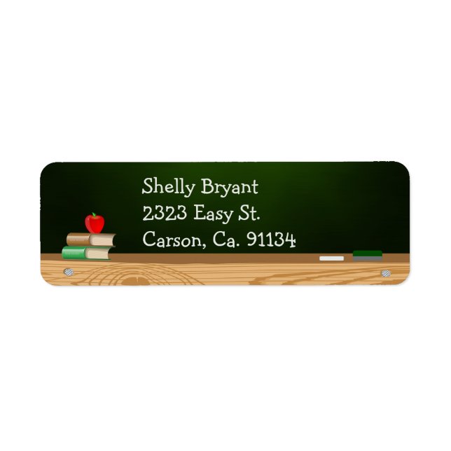 Class Dismissed Green Chalk Teacher Retirement Label (Front)