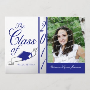 Class Graduation 2011/ Royal Blue Invitation