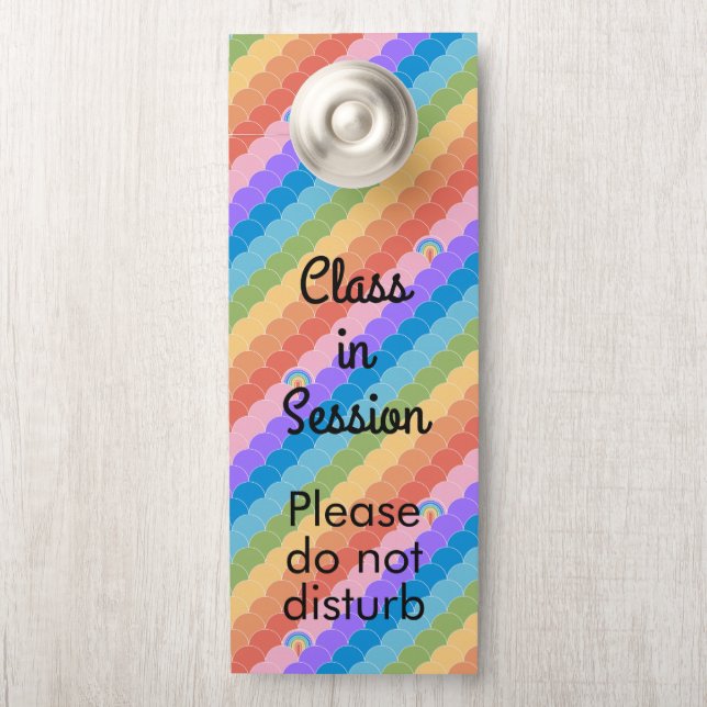 Class in Session, Test in Progress Door Hanger (On Knob)