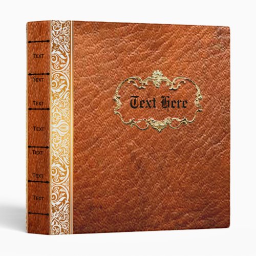 Class Leather Look Old Book Style personalized 3 Ring Binder