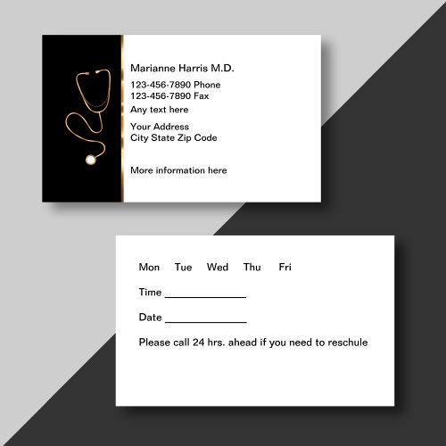 Class Medical Doctor Appointment Business Card 6