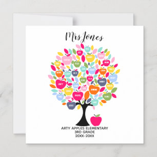 class names teacher thank you apple word art giant magnetic invitation