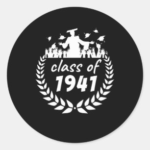 class of 1941 graduation or reunion design by year classic round sticker