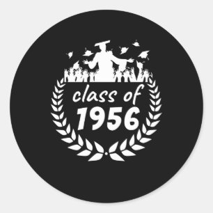 class of 1956 graduation or reunion design by year classic round sticker