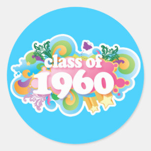Class of 1960 classic round sticker