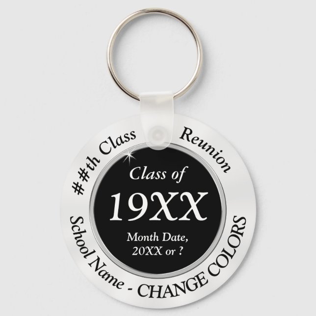 Class of 1968, Cheap 50th Class Reunion Keychains (Front)