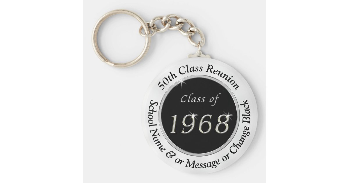 Class Of 1968 Cheap 50th Class Reunion Keychains Zazzle