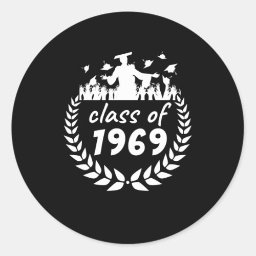 class of 1969 graduation or reunion design by year classic round sticker