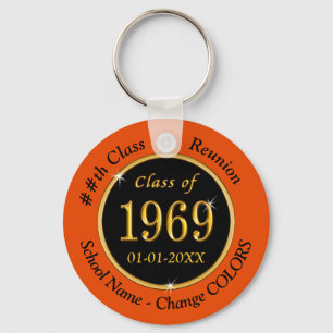Class of 1969 Reunion Gifts, CHANGE ORANGE COLORS Keychain