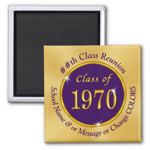 Class of 1970 Party Favors 50th Class Reunion Magnet