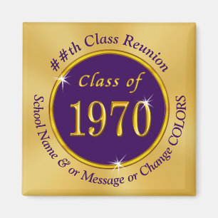 Class of 1970 Party Favors, 55th Class Reunion, Magnet