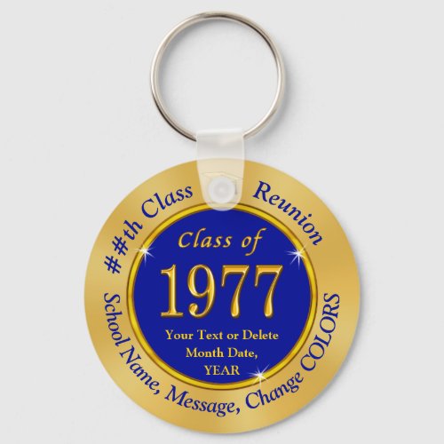 Class of 1977 Custom Class Reunion Party Favors Keychain