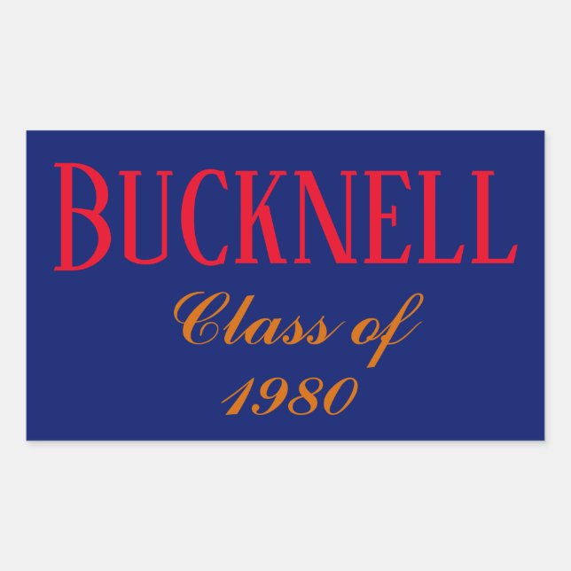 class of 1980 rectangular sticker (Front)