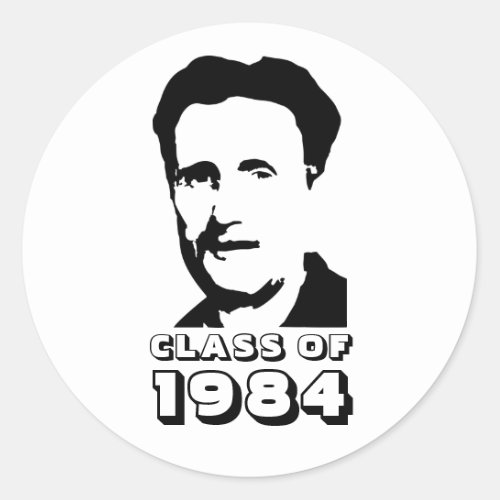 Class of 1984 George Orwell Classic Round Sticker